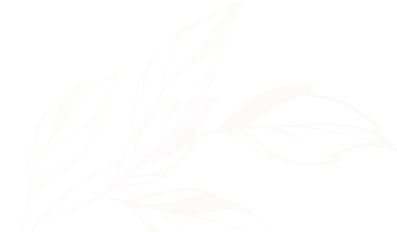 Décoration végétale en forme de feuille